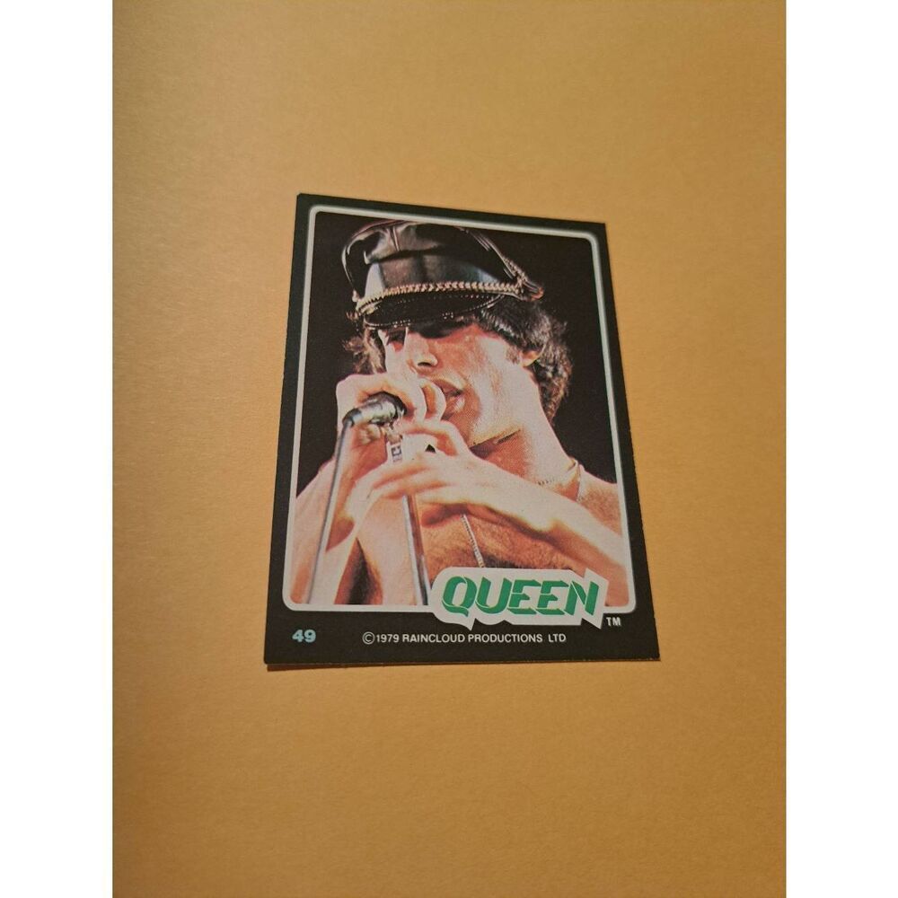 Vintage 1979 Raincloud Productions Queen Trading Card #49 Rock Band Memorabilia